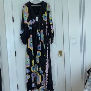 Cynthia Rowley Darcy, long sleeved, silk, maxi dress sz 8